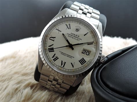 rolex datejust 1603 white dial leather strap|rolex 1603 movement.